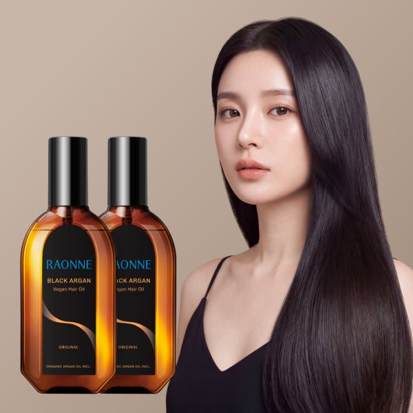 [1+1] 라온느 라온 블랙 아르간 오일 헤어에센스 미용실 비건 유기농 100ml