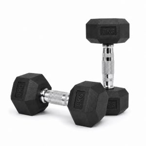 CNK 육각 고무 아령 8kg
