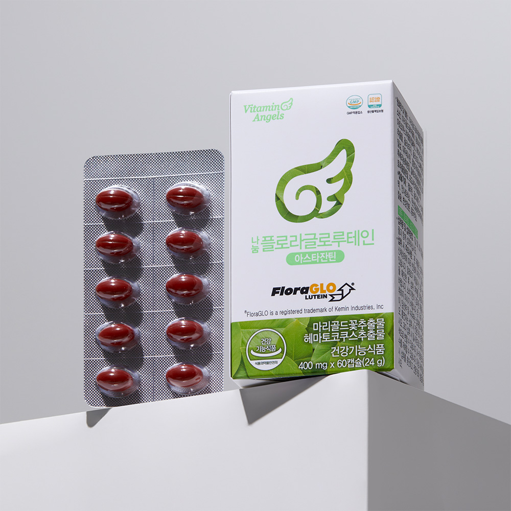 <b>비타민엔젤스</b> 나눔 플로라글로루테인 with <b>아스타잔틴</b> 60캡슐 2개월분