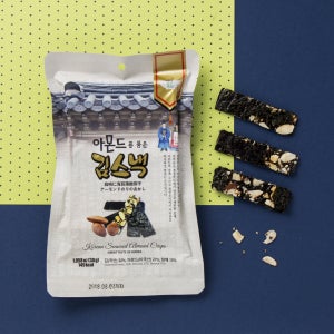바삭한 아몬드 김스낵 , 건강간식 맥주안주 김부각 김과자 30g, 1개