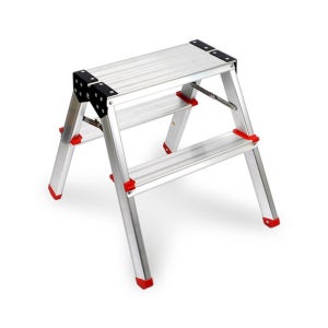알루미늄사다리 2단 접이식 가정용 가벼운 접이식 사다리 실버 MI-LA02