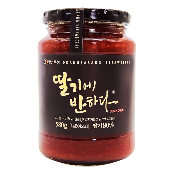 땅사랑 딸기잼 국내산 딸기로 만들었어요 580g