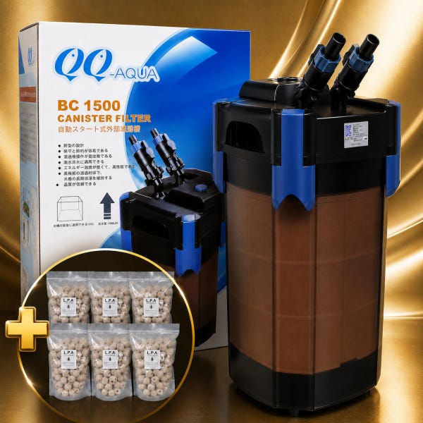 [허니콤 링 여과재 6리터 증정]QQ AQUA BC-1500 외부여과기 QQ1500 BC1500