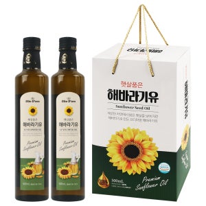 프리미엄 해바라기씨유 500mlx2P 유리병