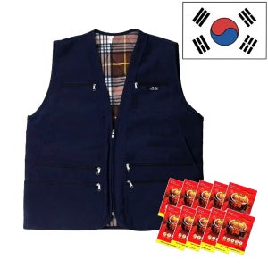 국산 더노블페이스 핫팩조끼 여성 남자 온열 난방