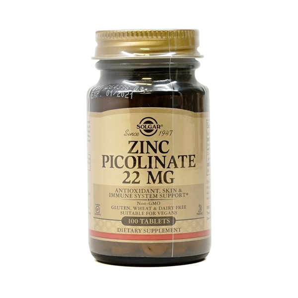 솔가 아연 피콜리네이트 22mg 100정 <b>ZINC</b> PICOLINATE