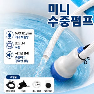 덕신 DBP-09A 휴대용 양수기 수중 배수 모터 펌프 호스 3M 포함