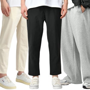 남자 면바지 남성 치노팬츠 스판 밴딩 와이드 빅사이즈