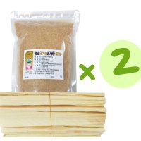 유기농솜사탕설탕 B세트(1) (약200명분세트: 유기농설탕1kg(2)+스틱(200))/재료/원료