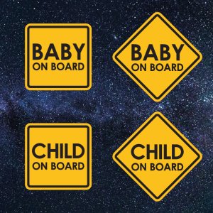 Baby on board, Child on board 반사 자석스티커(2개 1세트)