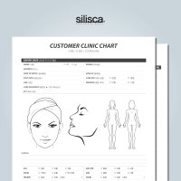 피부관리실 고객차트 에스테틱 A4 100매 고객관리카드 피부차트
