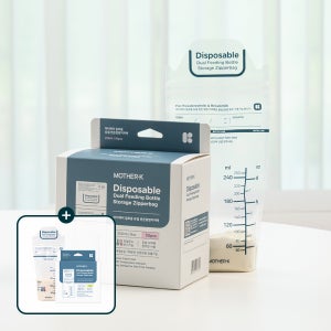 [젖병지퍼백 25매 gift] 마더케이 듀얼 변온 젖병 지퍼백 50매 일회용젖병