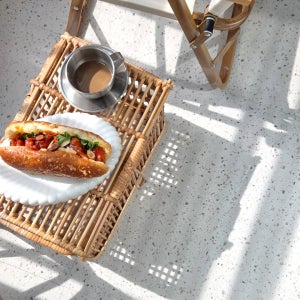 로즈로사 접착식 바닥 현관 붙이는 데코타일 셀프 시공 테라조 RS430 30cmX30cm 9장