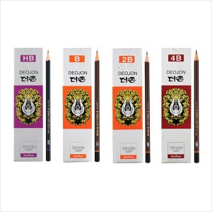 문화 더존연필 HB B 2B 4B 12본