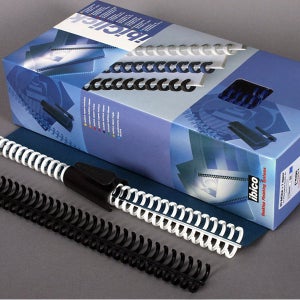 코라미 제본링 GBC 클릭링 16mm 흑색 백색 청색 34홀 와이어링 호환