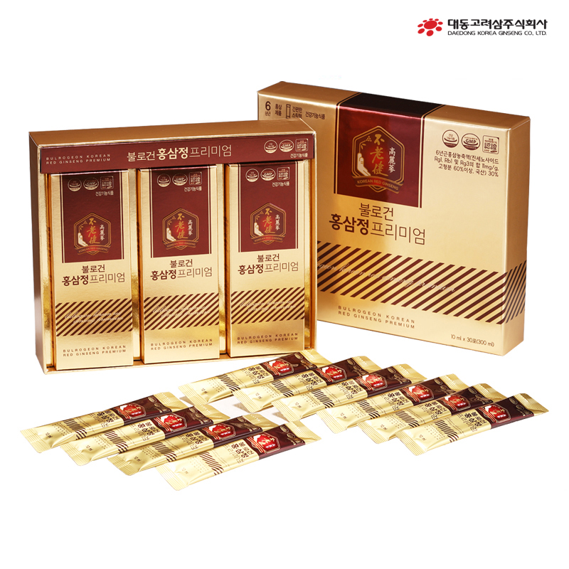 [본사직영]<b>대동고려삼</b> 홍삼정 프리미엄 스틱 10ml x 30포 / 진세노사이드20mg / 건강기능식품