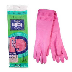 태화 고무장갑 식품 업소 주방 가정 1박스(뉴특대는 프리사이즈로표기) L(대형), 핑크, 100개