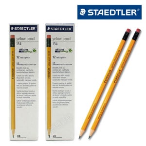 스테들러 지우개 옐로우 연필 134 HB/2B 1다스