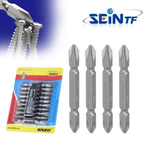 임팩 십자 드릴비트 자석팁 드릴날 전동 육각 드라이버 비트 65mm 10개