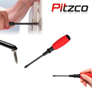 피츠코 고무자루드라이버 십자 PTC-RD100 고무 그립 자루 절연 정밀 드라이버