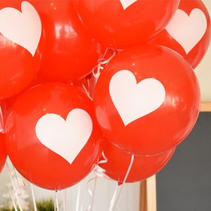 헬륨풍선(100개)-하트 [레드]