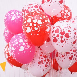 헬륨풍선(100개)-에치드하트