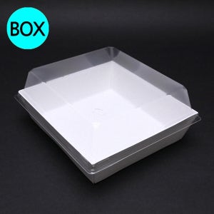 JWS-백색 정사각샌드위치 마카롱 다쿠아즈 포장용기 500개 세트 1박스
