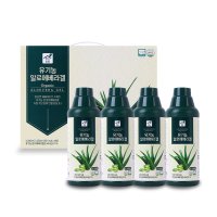 맑은농장 유기농 알로에 베라 겔 세트 1050ml x 4개입 먹는 알로에