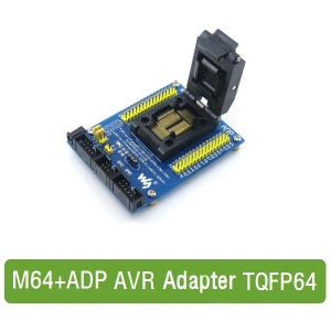 W062 M64 + ADP AVR 프로그래밍 어댑터 IC 테스트 소켓 ATmega64 ATmega128 TQFP64 아두이노