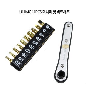 자동차공구 JTC-U11MC 11pcs 미니라쳇 비트세트/자동차공구 천일공구사