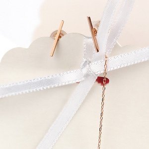 14k 스틱 언발드롭 귀걸이