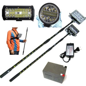 낚시 해루질 써치 라이트 방수 서치 작업등 랜턴 12V 배터리 충전기