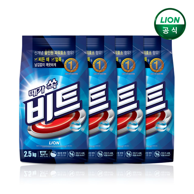<b>비트</b> 분말세제 2.5kg x 4개 / 가루세제