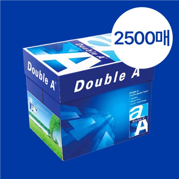 더블에이 A4 용지 더블에이 더블A A4 80g 복사 용지 2500매 1박스