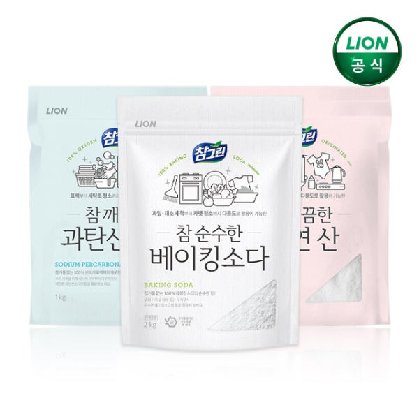 [슈퍼적립] 참그린 베이킹소다+구연산+과탄산소다 / 주방세제 다목적세제