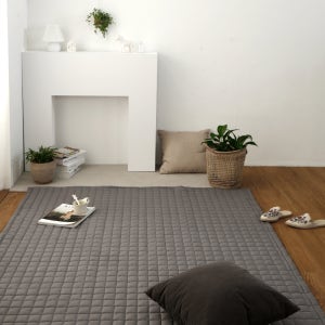 따뜻한 순면 워셔블 플레인 누빔 카페트 중형 거실 안방 바닥 사계절