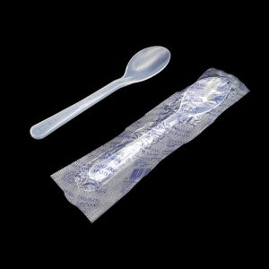 삼진팩 개별포장 반투명 일회용수저 100개 배달용 숟가락