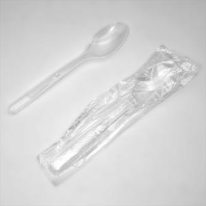 삼진팩 개별포장 반투명 일회용수저 100개 배달용 숟가락