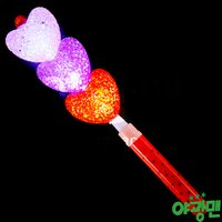 LED 밥풀 3단 하트봉 1pcs