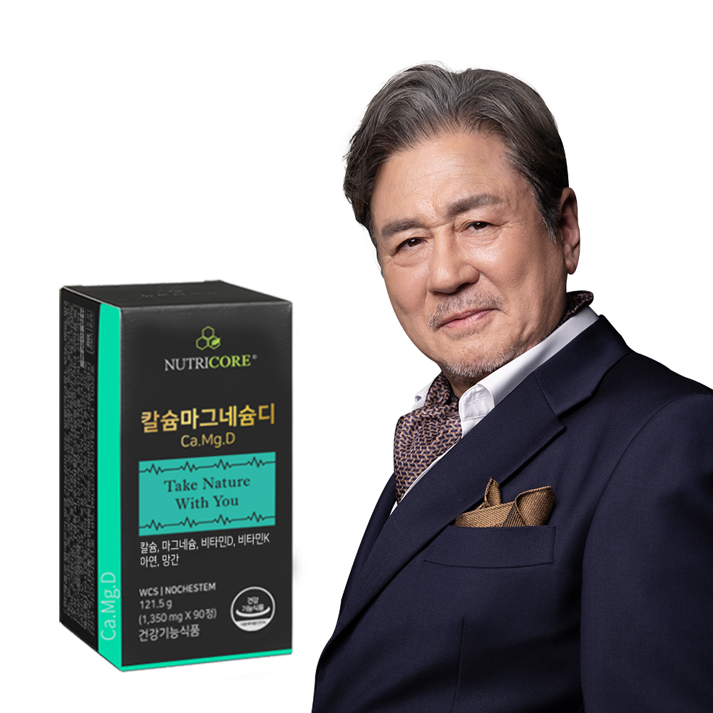 뉴트리코어 <b>칼슘 마그네슘</b> 디 <b>칼슘 마그네슘</b> <b>비타민D</b> 칼마디 K2 WCS 90정, 1개