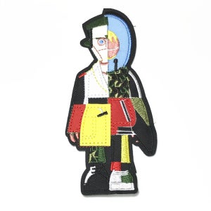 W98 (16.8X7CM) 빅사이즈 반면인간 와펜 반짝이패치