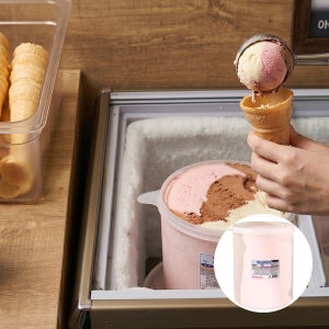 집, 식당의 최고의 디저트 간식 대용량 아이스크림 초코+바닐라+딸기, 10L, 1개