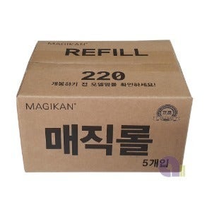 매직롤(3겹매직캔정품리필)220R5리필휴지통 전용비닐(9리터용/8M*5롤)