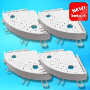 원터치 매직쉘프 플러스 무타공 욕실 코너선반 4개