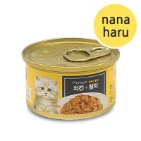 프리미엄 골드 런치캔 80g 치킨과 참치 고양이 간식캔