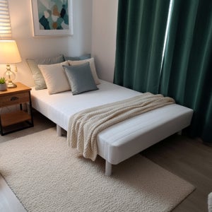 미코퍼니처 CL라텍스 단면 본넬 매트리스 일체형 침대 S