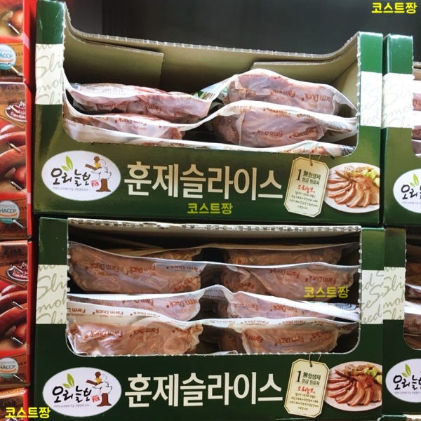 오리늘보 무항생제 훈제슬라이스 훈제오리 500g x 2개 코스트코