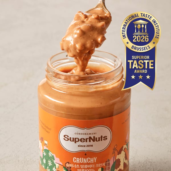 슈퍼너츠 100% 땅콩 크런치 땅콩버터 460g 무가당 고단백 피넛버터
