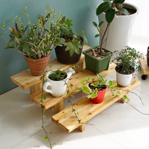 인테리어 원목 화분받침대 화분다이 정리 진열대 800mm 소형