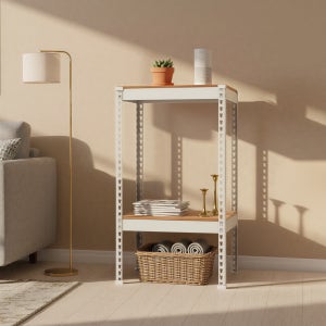 스피드랙 철제선반 무볼트 조립식 앵글 베란다 창고 진열대 렉 300x300x600 2단